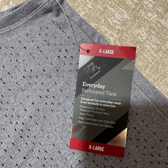 Members Mark Women Size XL Charcoal‎ Grey Everyday Perforated Wicking Tank Top - Picture 4 of 6